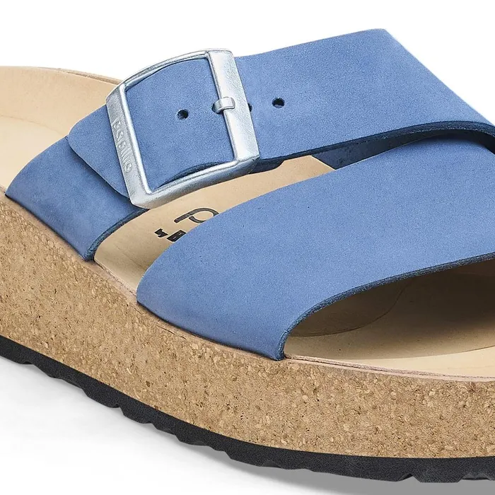 Women Birkenstock TwoStrap Almina Elemental Blue