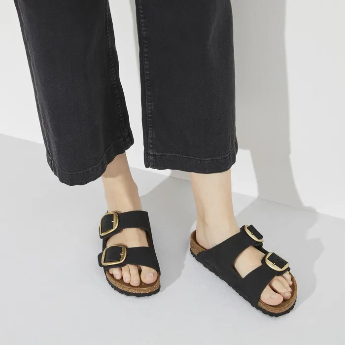 Women Birkenstock TwoStrap Arizona Big Buckle Black