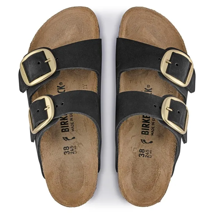 Women Birkenstock TwoStrap Arizona Big Buckle Black