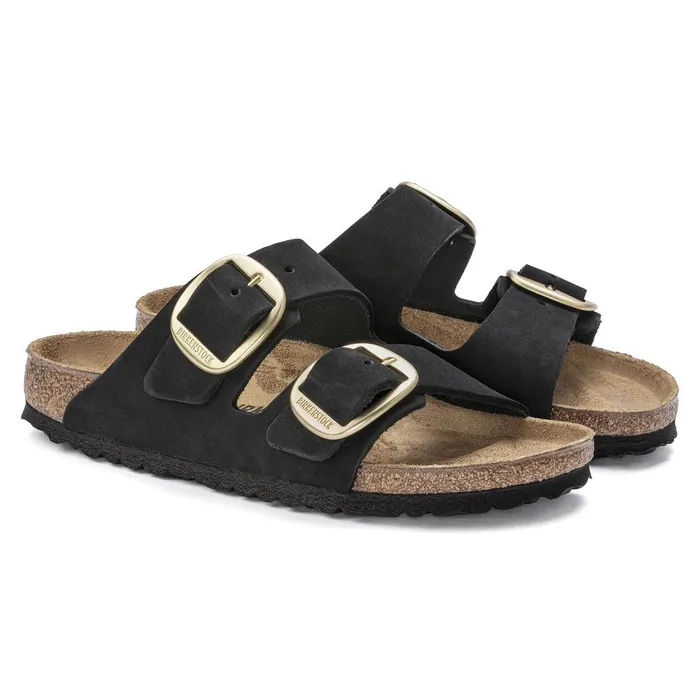 Women Birkenstock TwoStrap Arizona Big Buckle Black