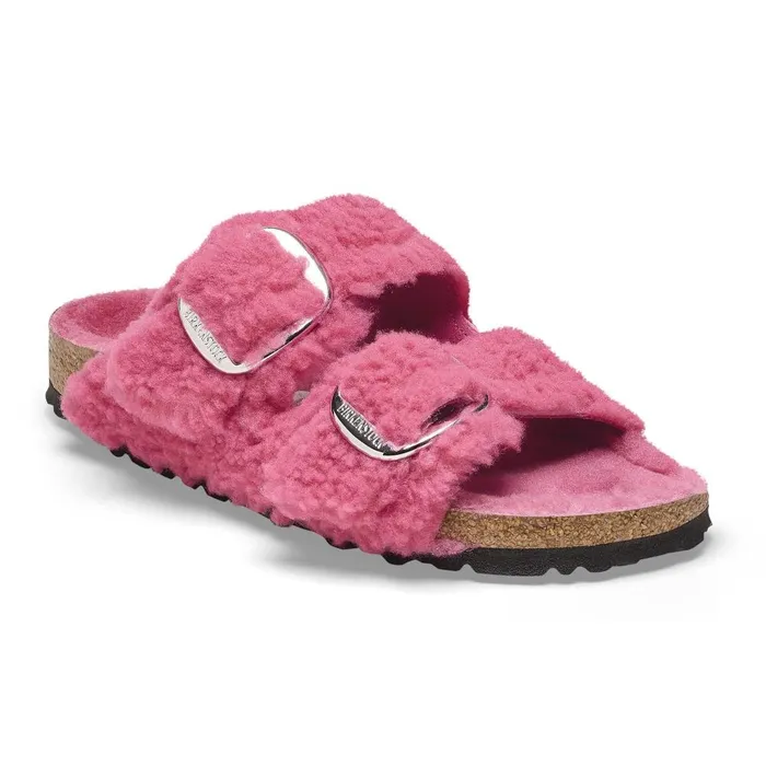 Women Birkenstock TwoStrap Arizona Big Buckle Fuchsia Tulip