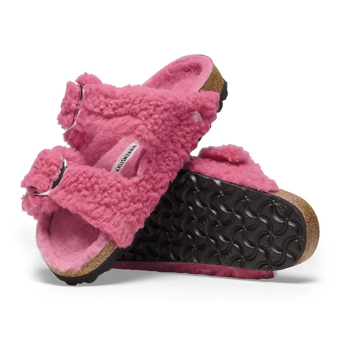Women Birkenstock TwoStrap Arizona Big Buckle Fuchsia Tulip