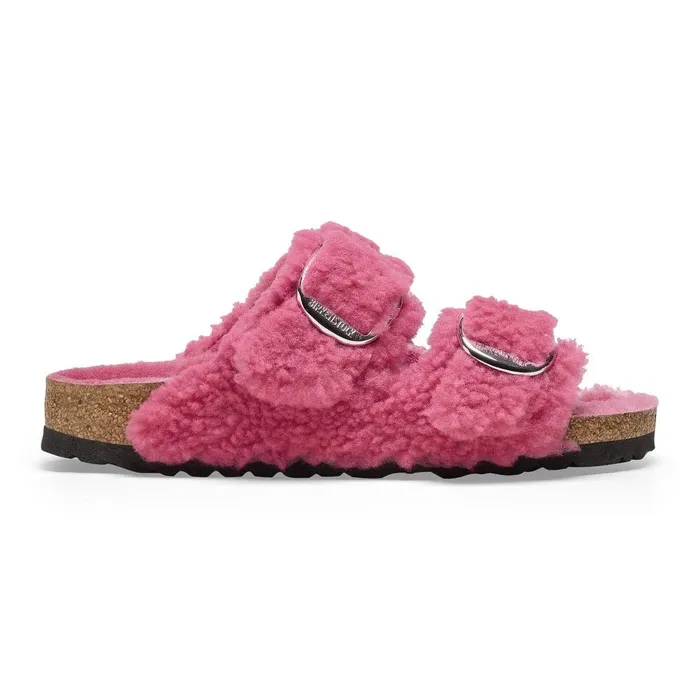 Women Birkenstock TwoStrap Arizona Big Buckle Fuchsia Tulip