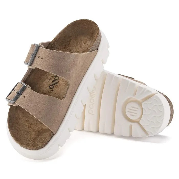 Women Birkenstock TwoStrap Arizona Chunky Warm Sand