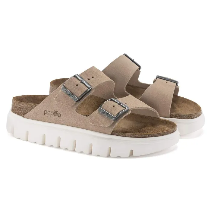 Women Birkenstock TwoStrap Arizona Chunky Warm Sand