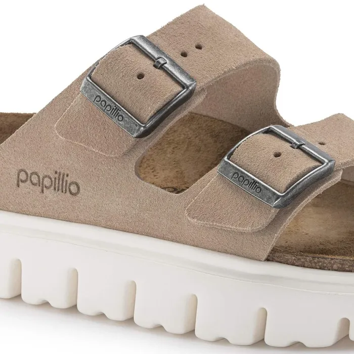 Women Birkenstock TwoStrap Arizona Chunky Warm Sand