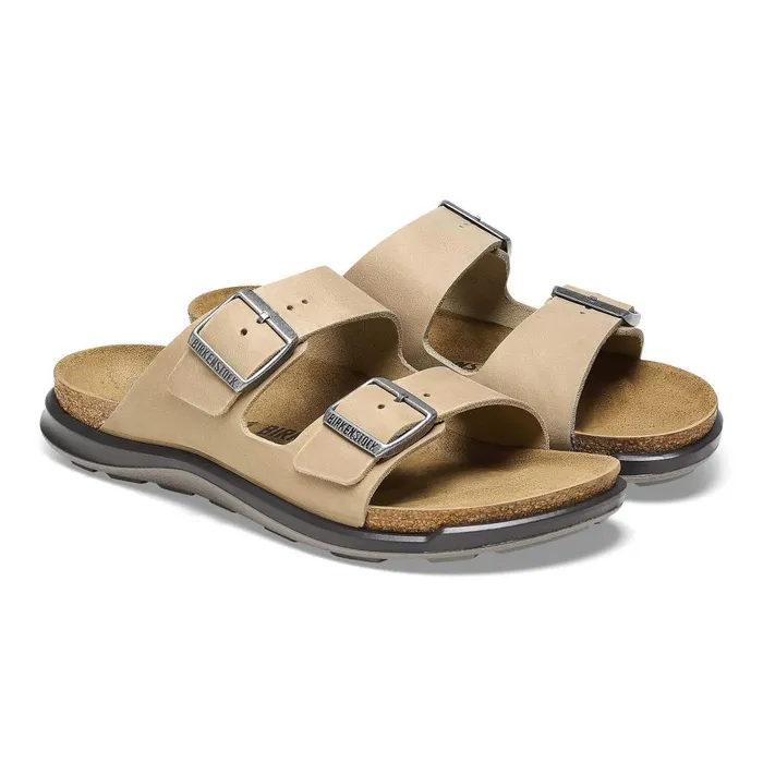 Women Birkenstock TwoStrap Arizona Crosstown Tobacco Brown