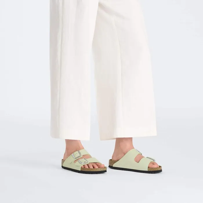 Women Birkenstock TwoStrap Arizona Faded Lime