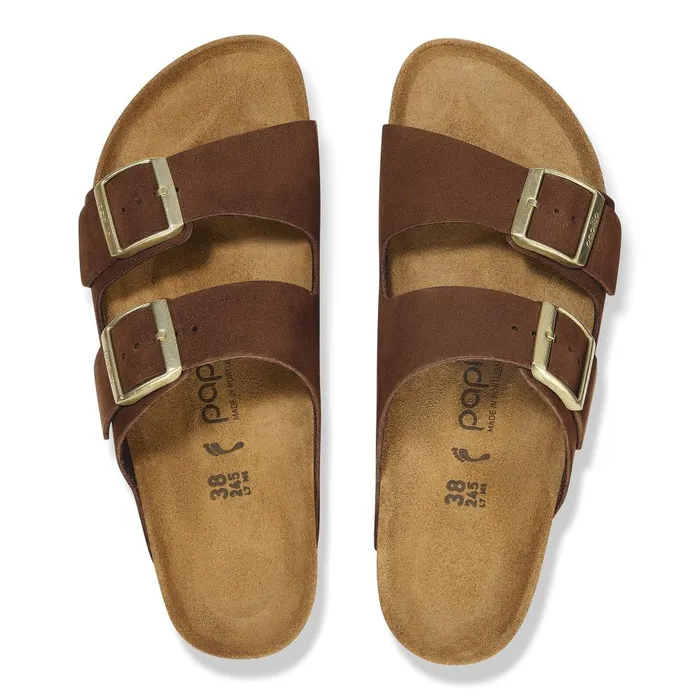 Women Birkenstock TwoStrap Arizona Flex Platform Dark Tea