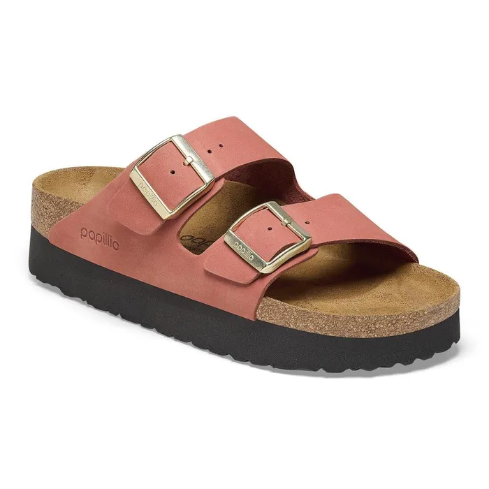 Women Birkenstock TwoStrap Arizona Platform Mars Red