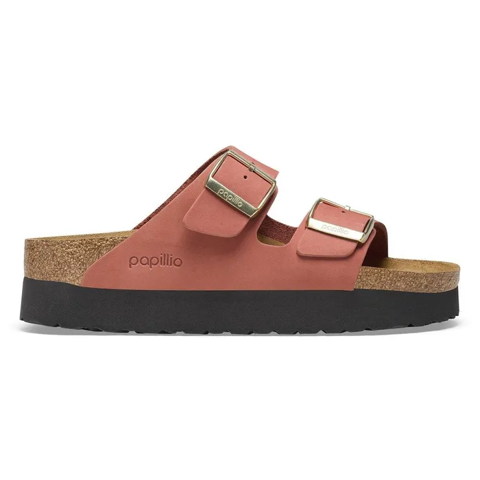 Women Birkenstock TwoStrap Arizona Platform Mars Red