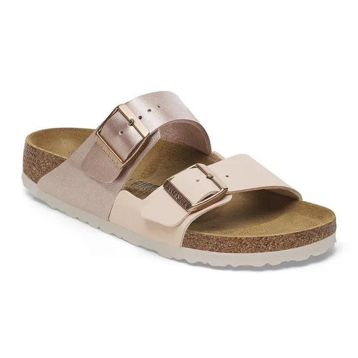 Women Birkenstock TwoStrap Arizona Split New Beigecopper