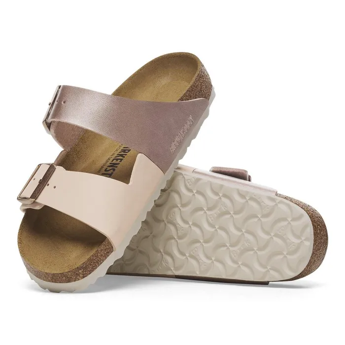 Women Birkenstock TwoStrap Arizona Split New Beigecopper