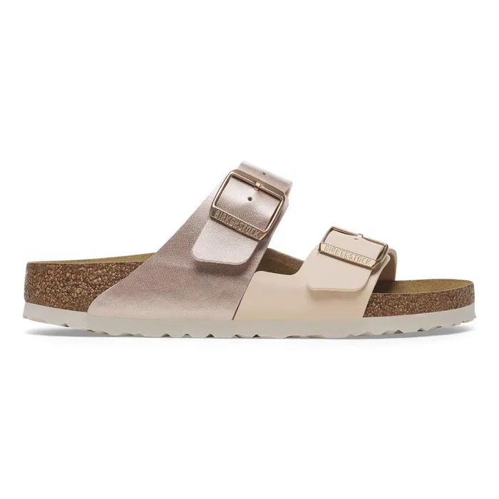 Women Birkenstock TwoStrap Arizona Split New Beigecopper