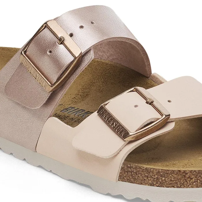 Women Birkenstock TwoStrap Arizona Split New Beigecopper
