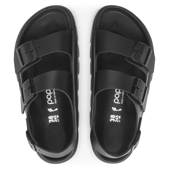 Women Birkenstock TwoStrap Milano Chunky Black
