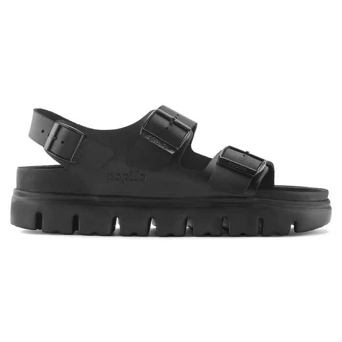 Women Birkenstock TwoStrap Milano Chunky Black
