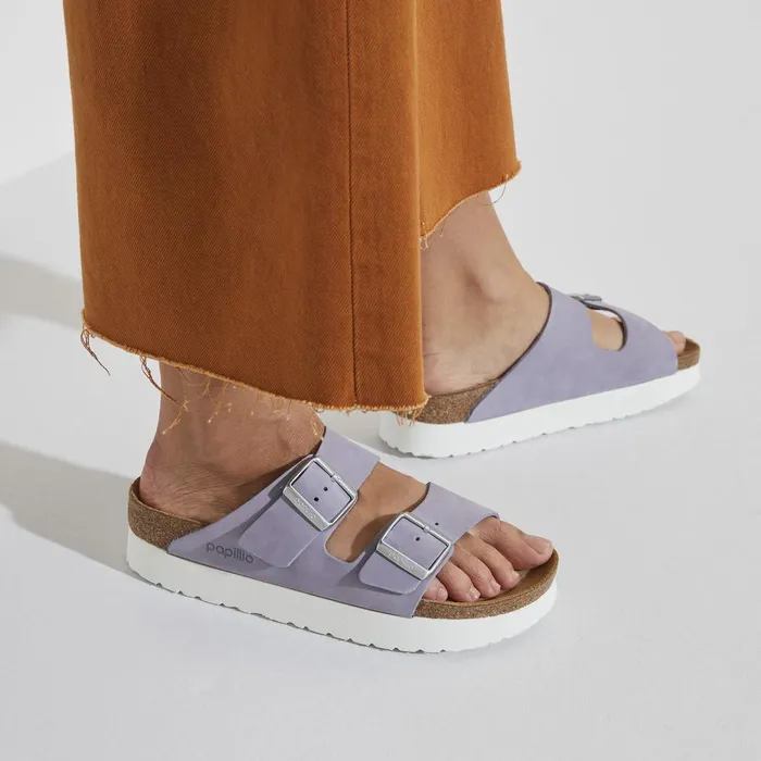 Women Birkenstock Wedges and Platforms Arizona Platform Purple Fog
