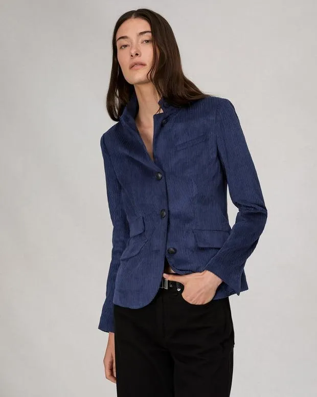 Women Blazers and Vests Rag and Bone Slade Corduroy Blazer Navy