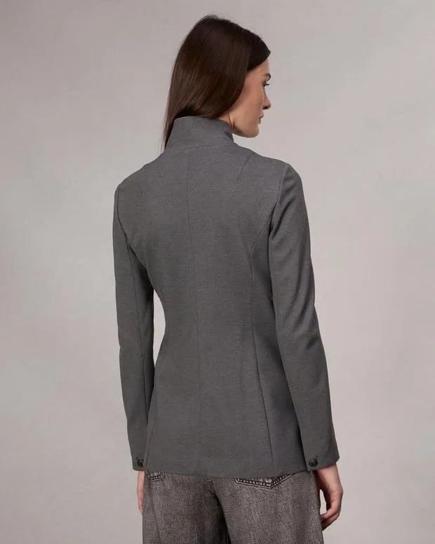 Women Blazers and Vests Rag and Bone Slade Ponte Blazer Charcoal