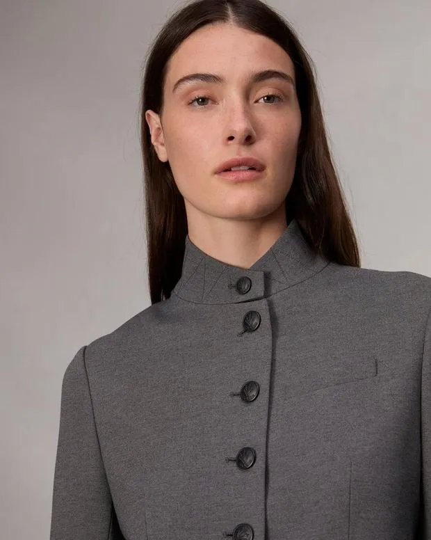 Women Blazers and Vests Rag and Bone Slade Ponte Blazer Charcoal