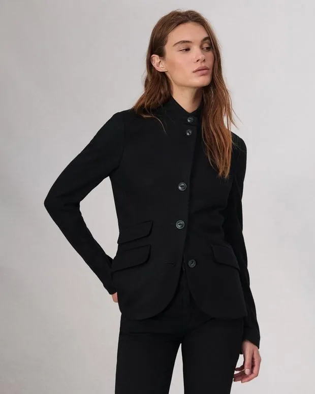 Women Blazers and Vests Rag and Bone Slade Wool Blazer Black