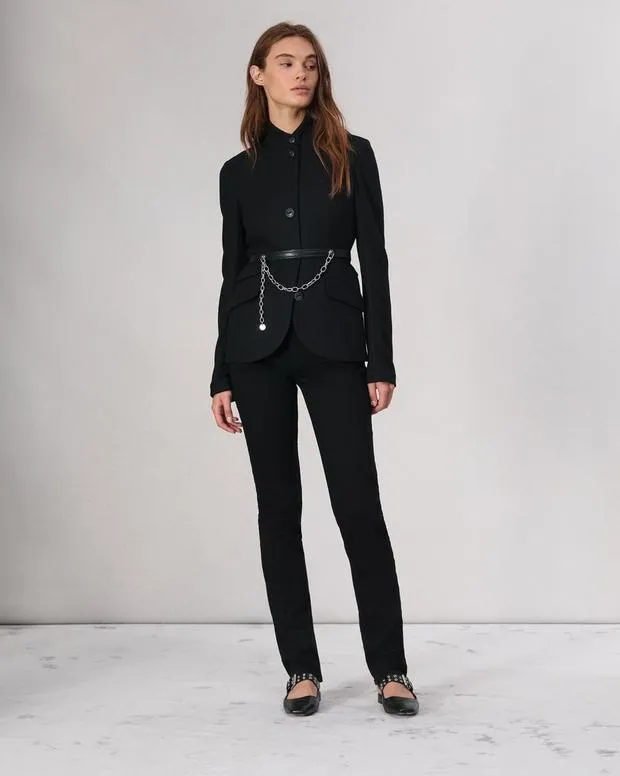 Women Blazers and Vests Rag and Bone Slade Wool Blazer Black