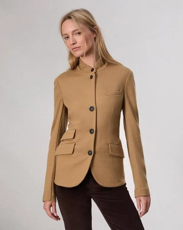 Women Blazers and Vests Rag and Bone Slade Wool Blazer Camel