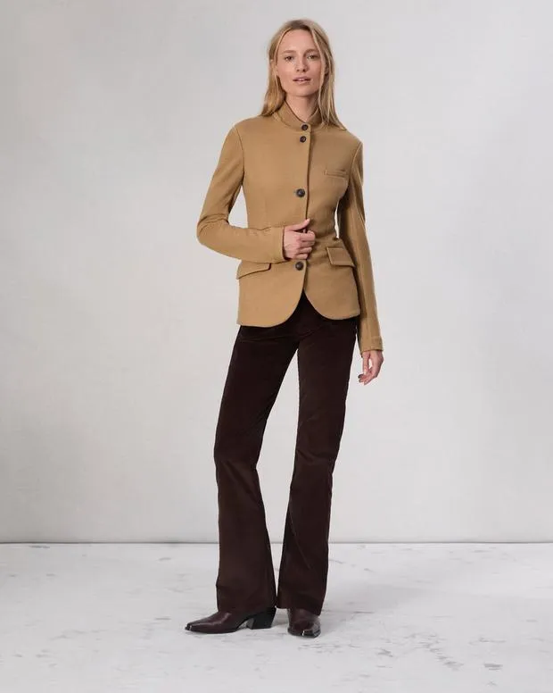 Women Blazers and Vests Rag and Bone Slade Wool Blazer Camel