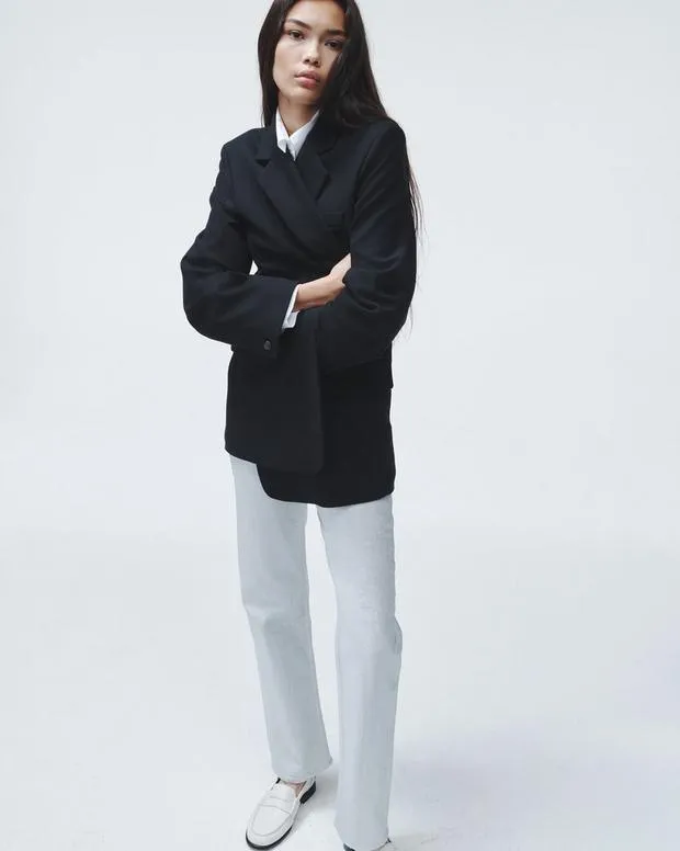 Women Blazers and Vests Rag and Bone Suzanne Viscose Blazer Black