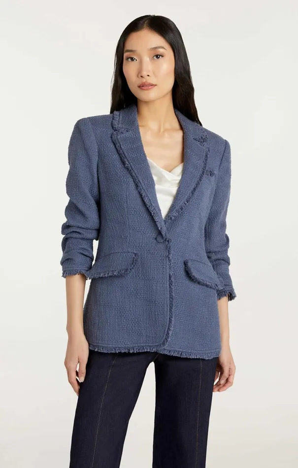Women Blazers Cinq Sept Boucle Khloe Blazer Shadow