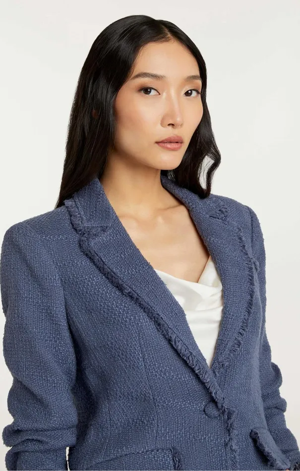 Women Blazers Cinq Sept Boucle Khloe Blazer Shadow