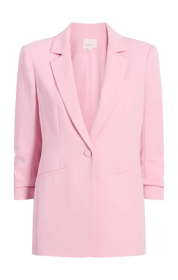 Women Blazers Cinq Sept Crepe Khloe Blazer Venus Pink