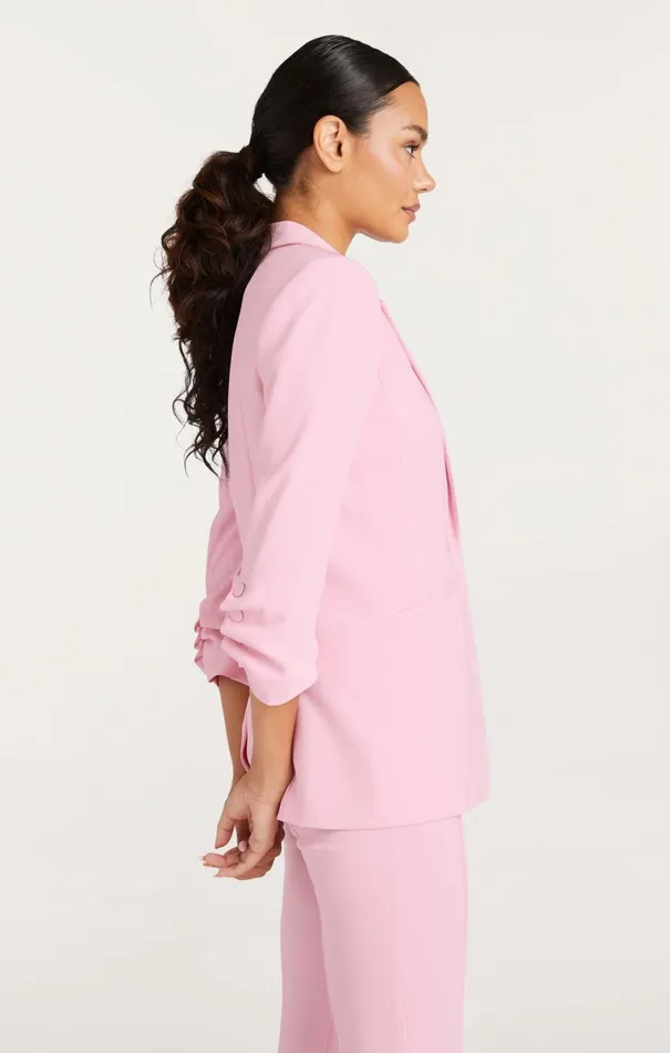 Women Blazers Cinq Sept Crepe Khloe Blazer Venus Pink