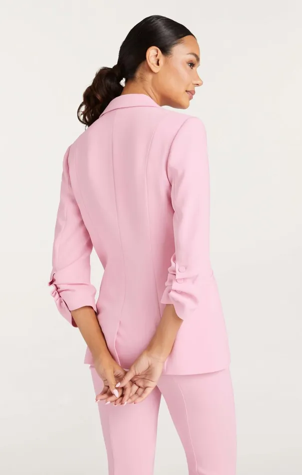Women Blazers Cinq Sept Crepe Khloe Blazer Venus Pink