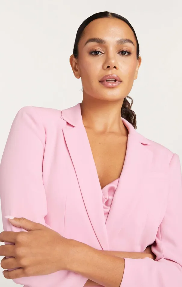 Women Blazers Cinq Sept Crepe Khloe Blazer Venus Pink