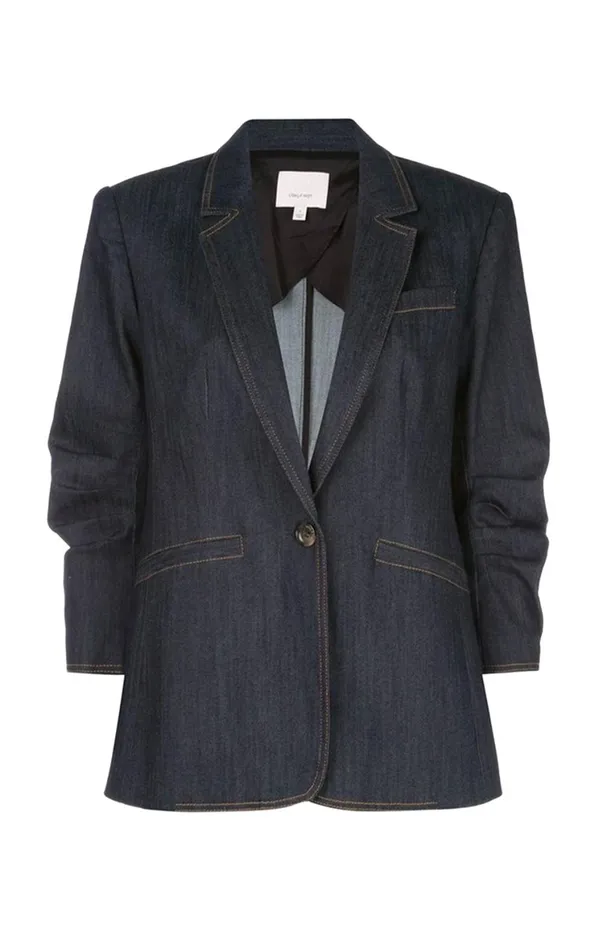 Women Blazers Cinq Sept Denim Khloe Blazer Indigo