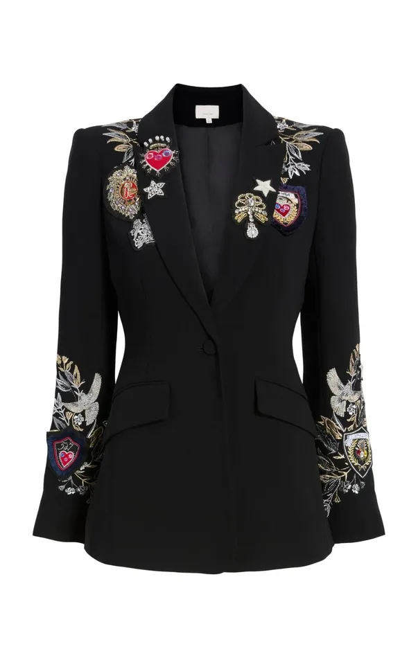 Women Blazers Cinq Sept Heritage Patch Cheyenne Blazer Black Multi
