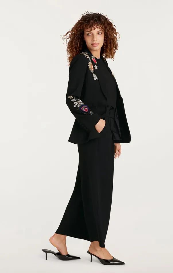 Women Blazers Cinq Sept Heritage Patch Cheyenne Blazer Black Multi