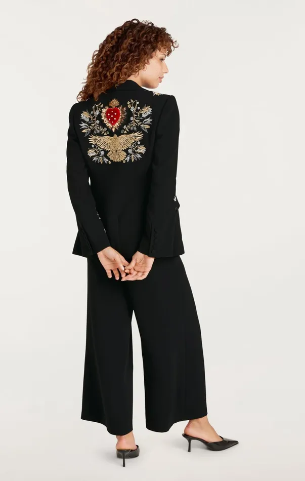 Women Blazers Cinq Sept Heritage Patch Cheyenne Blazer Black Multi