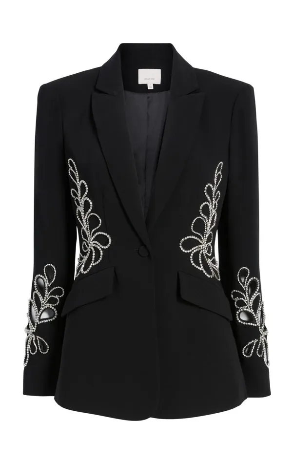 Women Blazers Cinq Sept Rhinestone Paisley Cheyenne Blazer Black