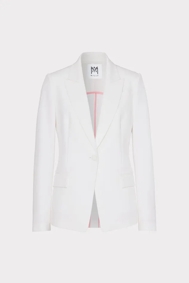 Women Blazers Milly Avery Cady Blazer Ecru