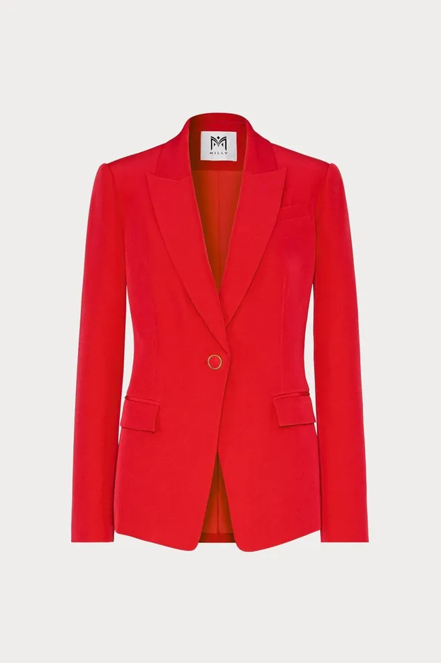 Women Blazers Milly Avery Cady Blazer Red