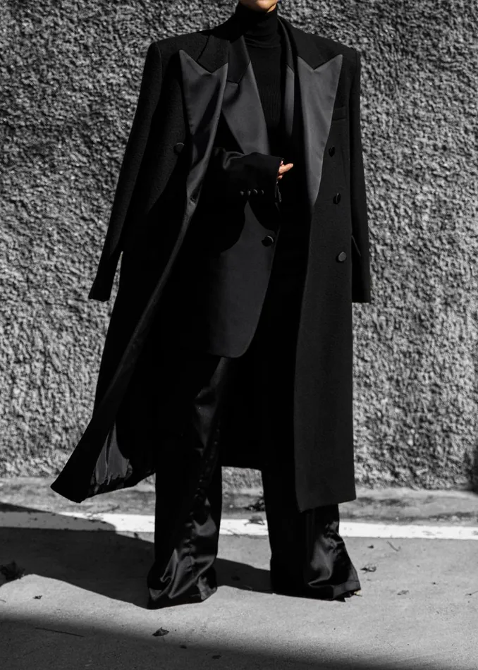 Women Bryce Oversized Coat 8211 Black The Frankie Shop Outerwear