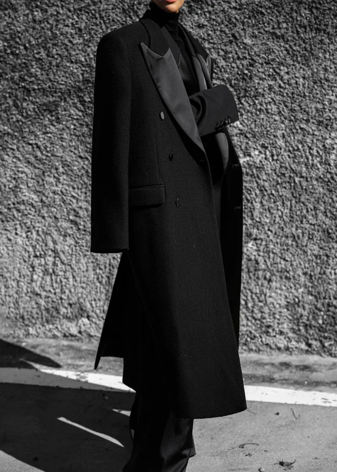 Women Bryce Oversized Coat 8211 Black The Frankie Shop Outerwear