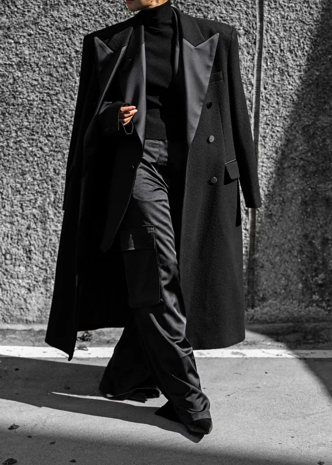 Women Bryce Oversized Coat 8211 Black The Frankie Shop Outerwear