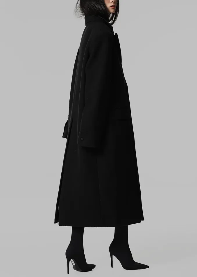 Women Bryce Oversized Coat 8211 Black The Frankie Shop Outerwear