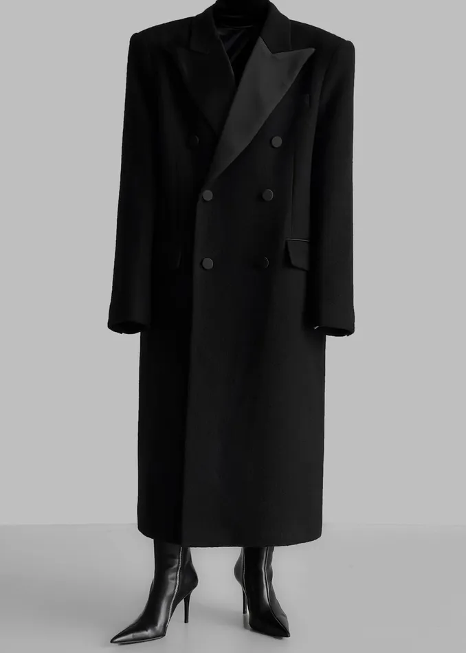 Women Bryce Oversized Coat 8211 Black The Frankie Shop Outerwear