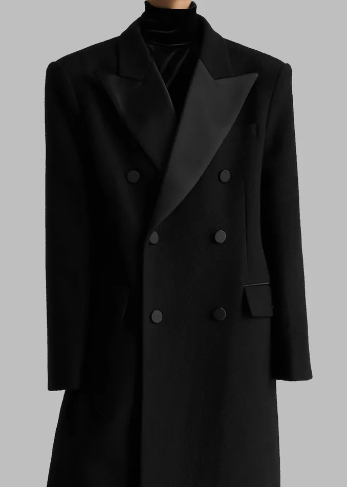 Women Bryce Oversized Coat 8211 Black The Frankie Shop Outerwear