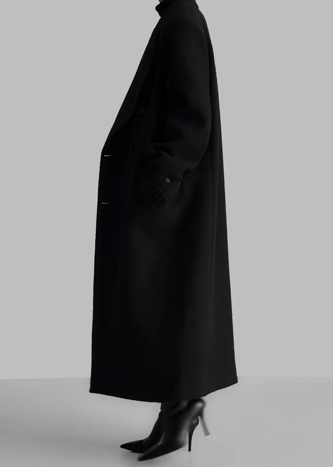 Women Bryce Oversized Coat 8211 Black The Frankie Shop Outerwear